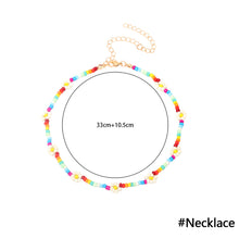 Load image into Gallery viewer, Romantic Fashion Bohemia Summer Necklace Ring Colored Rice Beads Bracelet Women Girl Fashion Jewelry Accessories