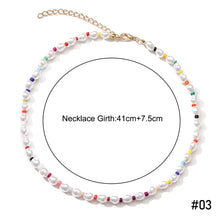 Load image into Gallery viewer, Romantic Fashion Bohemia Summer Necklace Shell Beads Colored Rice Beads Pearls Choker Women Girl Fashion Jewelry Accessories