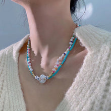 Load image into Gallery viewer, Creative Bohemia Summer Double Layer Necklace Shell Beads LOVE Simple Choker Romantic Women Girl Fashion Jewelry Accessories