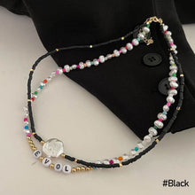 Load image into Gallery viewer, Creative Bohemia Summer Double Layer Necklace Shell Beads LOVE Simple Choker Romantic Women Girl Fashion Jewelry Accessories