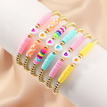 Load image into Gallery viewer, Creative Bohemia Summer Cute Soft Clay Bracelet Heart Beads Simple Bangle Romantic Women Girl Fashion Jewelry Accessories