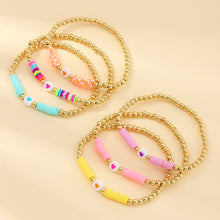Load image into Gallery viewer, Creative Bohemia Summer Cute Soft Clay Bracelet Heart Beads Simple Bangle Romantic Women Girl Fashion Jewelry Accessories