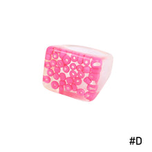Load image into Gallery viewer, Creative Transparent Resin Ring Fruit Square Ring Acrylic Ring Simple Index Finger Ring Women Girl Fashion Jewelry Accessories