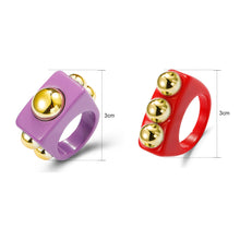 Load image into Gallery viewer, Geometric Solid Color Acrylic Women Ring Fashion Candy-colored Acrylic Ring Ins Style Simple Personality Resin Ring Jewelry