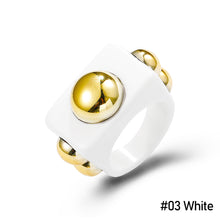 Load image into Gallery viewer, Geometric Solid Color Acrylic Women Ring Fashion Candy-colored Acrylic Ring Ins Style Simple Personality Resin Ring Jewelry