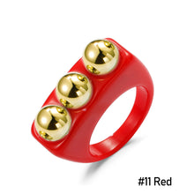 Load image into Gallery viewer, Geometric Solid Color Acrylic Women Ring Fashion Candy-colored Acrylic Ring Ins Style Simple Personality Resin Ring Jewelry
