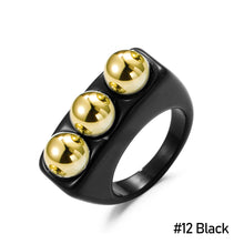Load image into Gallery viewer, Geometric Solid Color Acrylic Women Ring Fashion Candy-colored Acrylic Ring Ins Style Simple Personality Resin Ring Jewelry