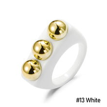 Load image into Gallery viewer, Geometric Solid Color Acrylic Women Ring Fashion Candy-colored Acrylic Ring Ins Style Simple Personality Resin Ring Jewelry