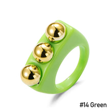 Load image into Gallery viewer, Geometric Solid Color Acrylic Women Ring Fashion Candy-colored Acrylic Ring Ins Style Simple Personality Resin Ring Jewelry