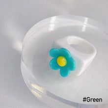 Load image into Gallery viewer, Fashion Flower Summer Resin Creative Cute Personality Fresh Plastic Sun Flower Ring Women Girls Jewelry Gift