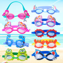 Load image into Gallery viewer, Colorful Adjustable Cute Cartoon Children Kids Waterproof Silicone Anti Fog UV Shield Swimming Diving Glasses Goggles Eyewear