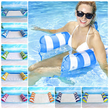 Load image into Gallery viewer, Summer Inflatable Foldable Floating Row Swimming Pool Water Hammock Air Mattresses Bed Beach Pool Toy Water Lounge Chair