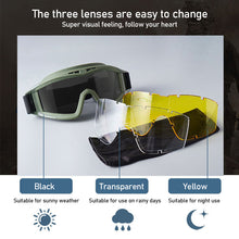 Load image into Gallery viewer, Tactical Airsoft Paintball Goggles Motorcycle Windproof Anti Fog CS Wargame Protection Goggles Fits For Tactical Helmet