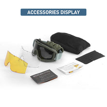 Load image into Gallery viewer, Tactical Airsoft Paintball Goggles Motorcycle Windproof Anti Fog CS Wargame Protection Goggles Fits For Tactical Helmet