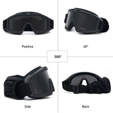 Load image into Gallery viewer, Tactical Airsoft Paintball Goggles Motorcycle Windproof Anti Fog CS Wargame Protection Goggles Fits For Tactical Helmet