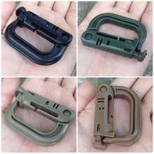 Load image into Gallery viewer, Outdoor Camping Equipment EDC Gear Muti Tool Tac Link Keychain Snap Hook D-Ring Buckle Carabiner Clasp Clip Hiking Accessories