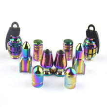 Load image into Gallery viewer, Multicolor Aluminum Alloy Car Wheel Tire Valve Caps Tyre Rim Stem Covers Airdust Waterproof For Automobiles Motorcycles Bikes