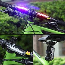Load image into Gallery viewer, 3 Color Helmet Light LED 5 Modes Headlight USB Bike Lamp Tail Lights Flashlight Bike Rear Light For Running Cycling Camping