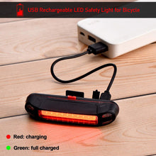 Load image into Gallery viewer, Bicycle Rear Light Waterproof USB Rechargeable LED Safety Warning Lamp Bike Flashing Accessories Cycling Taillight