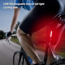 Load image into Gallery viewer, Bicycle Rear Light Waterproof USB Rechargeable LED Safety Warning Lamp Bike Flashing Accessories Cycling Taillight