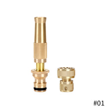 Load image into Gallery viewer, Spray Nozzle Water Gun Brass High Pressure Direct Spray Quick Hose Connector Home Faucet Adapters Water Tap Adapter Garden Sprinkler