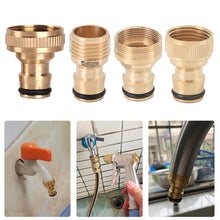 Load image into Gallery viewer, 1/2" 3/4“ Spray Nozzle Water Gun Brass High Pressure Direct Spray Quick Hose Connector Home Faucet Adapters Water Tap Adapter Garden Sprinkler