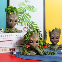 Load image into Gallery viewer, Baby Groot Cute Flower Pot Succulent Flowerpots Wholesale Plastic Figurines Decoration Pen Holder Toys Home Ornaments Garden