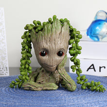 Load image into Gallery viewer, Baby Groot Cute Flower Pot Succulent Flowerpots Wholesale Plastic Figurines Decoration Pen Holder Toys Home Ornaments Garden