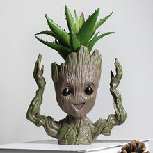 Load image into Gallery viewer, Baby Groot Cute Flower Pot Succulent Flowerpots Wholesale Plastic Figurines Decoration Pen Holder Toys Home Ornaments Garden