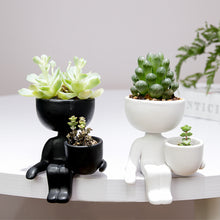 Load image into Gallery viewer, Creative Humanoid Ceramic Flower Pot Vase Plant Pot Ceramic Crafts Fleshy Flower Vase Home Decoration
