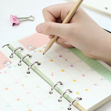 Load image into Gallery viewer, 45 Sheets Cute Cartoon A6 Notebook Paper Refill Spiral Binder Index Inside Pages Daily Diary Papers