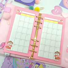 Load image into Gallery viewer, 45 Sheets Cute Cartoon A6 Notebook Paper Refill Spiral Binder Index Inside Pages Daily Diary Papers