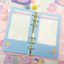 Load image into Gallery viewer, 45 Sheets Cute Cartoon A6 Notebook Paper Refill Spiral Binder Index Inside Pages Daily Diary Papers