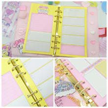 Load image into Gallery viewer, 45 Sheets Cute Cartoon A6 Notebook Paper Refill Spiral Binder Index Inside Pages Daily Diary Papers