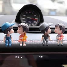 Load image into Gallery viewer, Cartoon Couples Action Figurines Car Interior Decoration Ornaments Anime Auto Interior Center Console Dashboard Decoration