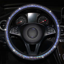 Load image into Gallery viewer, Diamond Rainbow Bling Bling Crystal Car Steering Wheel Cover PU Leather Auto Accessories Case Car Styling 14.5-15 Inch Vehicle