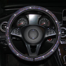 Load image into Gallery viewer, 37-38cm Colorful Sparkling Car Rhinestones Steering Wheel Cover With Crystal Diamond Car Interior Accessories Car-styling
