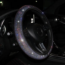 Load image into Gallery viewer, 37-38cm Colorful Sparkling Car Rhinestones Steering Wheel Cover With Crystal Diamond Car Interior Accessories Car-styling