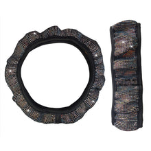 Load image into Gallery viewer, 37-38cm Colorful Sparkling Car Rhinestones Steering Wheel Cover With Crystal Diamond Car Interior Accessories Car-styling