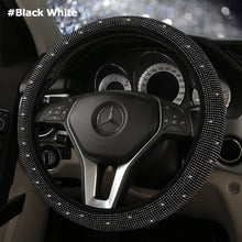 Load image into Gallery viewer, 37-38cm Colorful Sparkling Car Rhinestones Steering Wheel Cover With Crystal Diamond Car Interior Accessories Car-styling