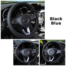 Load image into Gallery viewer, Universal Steering Wheel Cover Braid On The Steering Wheel Cover Cubre Anti-Slip Leather Auto Car Wheel Cover Car Accessories