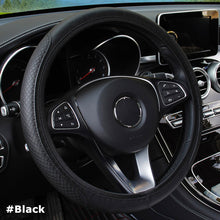 Load image into Gallery viewer, Universal Steering Wheel Cover Braid On The Steering Wheel Cover Cubre Anti-Slip Leather Auto Car Wheel Cover Car Accessories