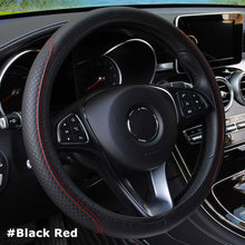 Load image into Gallery viewer, Universal Steering Wheel Cover Braid On The Steering Wheel Cover Cubre Anti-Slip Leather Auto Car Wheel Cover Car Accessories