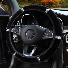 Load image into Gallery viewer, 37-38cm Diameter Universal Soft Plush Rhinestone Car Steering Wheel Cover Interior Accessories Steering-Cover Car-styling