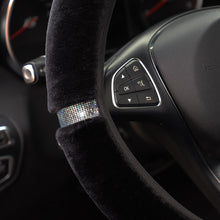 Load image into Gallery viewer, 37-38cm Diameter Universal Soft Plush Rhinestone Car Steering Wheel Cover Interior Accessories Steering-Cover Car-styling