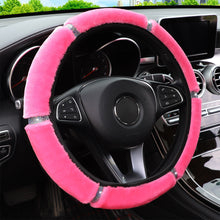 Load image into Gallery viewer, 37-38cm Diameter Universal Soft Plush Rhinestone Car Steering Wheel Cover Interior Accessories Steering-Cover Car-styling