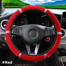 Load image into Gallery viewer, 37-38cm Diameter Universal Soft Plush Rhinestone Car Steering Wheel Cover Interior Accessories Steering-Cover Car-styling