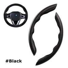 Load image into Gallery viewer, 2 Halves Car Steering Wheel Cover Carbon Fiber Look Steering Wheel Booster Cover Universal Anti-skid Auto Interior Accessories