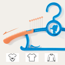 Load image into Gallery viewer, 5pcs/set Kids Cartoon Anti-slip Clothes Hanger Adjustable Children Flexible Clothing Rack Baby Clothes Rack Coat Sweater Hoodie Hanger Organizer