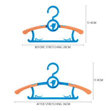 Load image into Gallery viewer, 5pcs/set Kids Cartoon Anti-slip Clothes Hanger Adjustable Children Flexible Clothing Rack Baby Clothes Rack Coat Sweater Hoodie Hanger Organizer